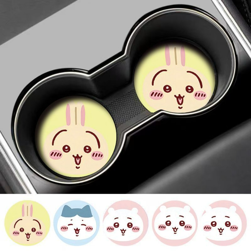 Car Accessories Japanese - 2 adet Chiikawa Araba Kaymaz Bardak