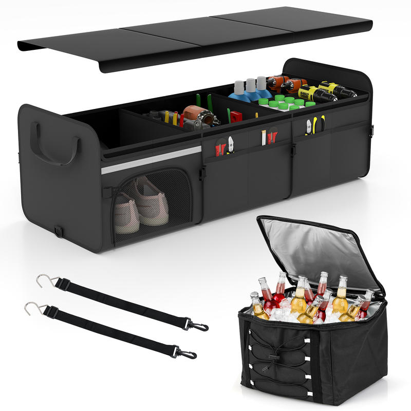 Car Organizer - 18 Gal Araba Bagajı Düzenleyici Kapaklı