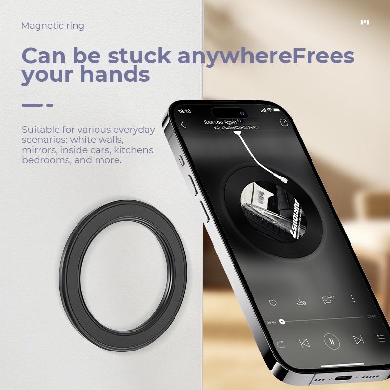 Car Phone Holder - Magsafe Güçlü Manyetik Halka Telefon Tutucu