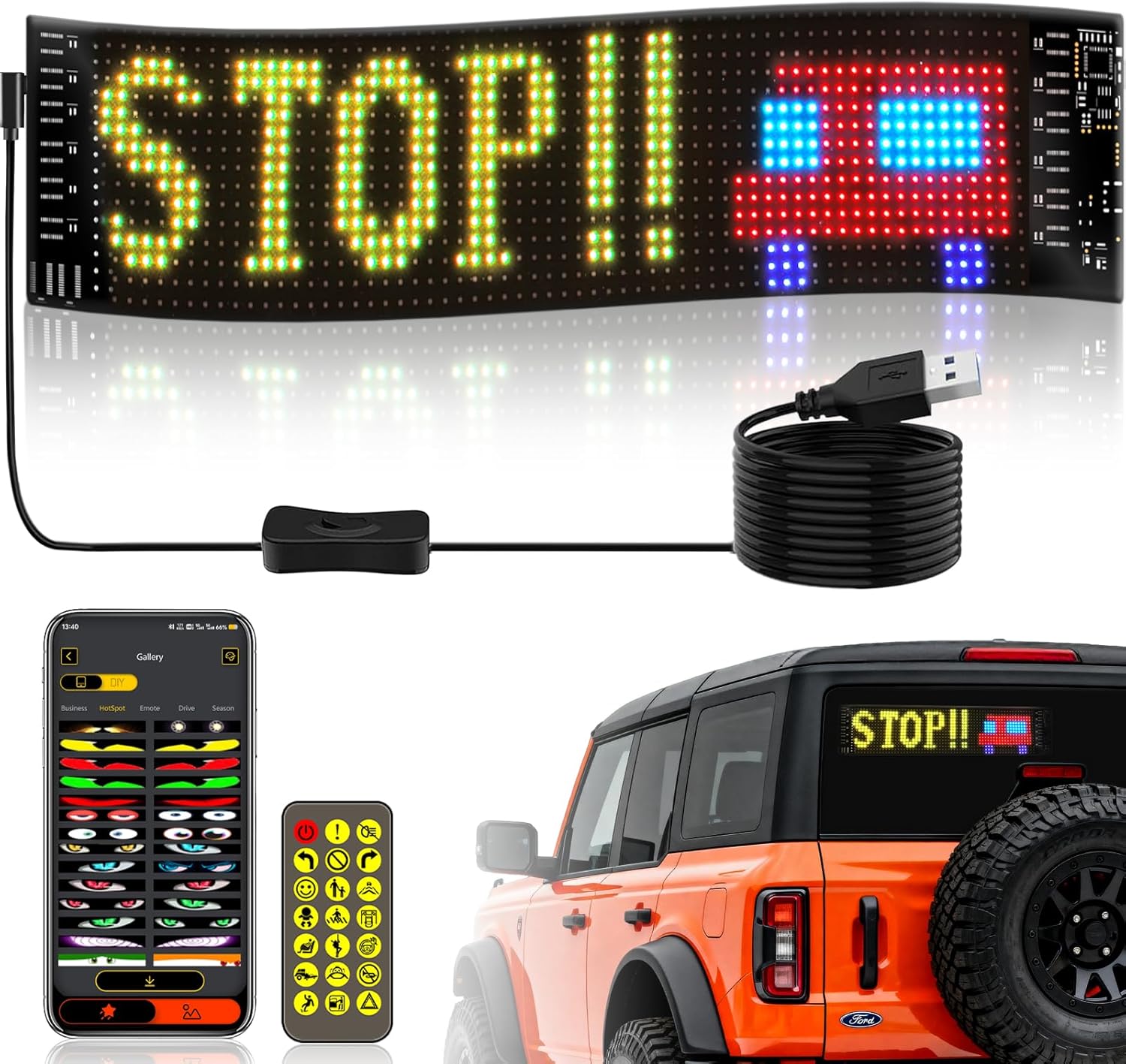 Esnek LED Matris Panel 5V USB  - Car Led Light incelemesi ve fiyatı