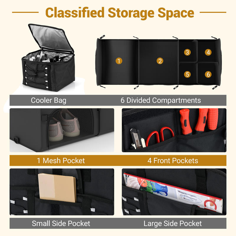 18 Gal Araba Bagajı Düzenleyic - Car Organizer incelemesi ve fiyatı